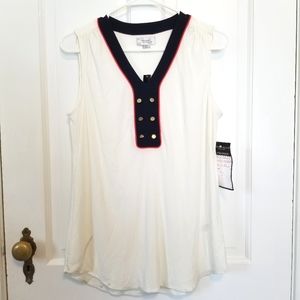 *NEW* TAHARI Tank with Gold Buttons